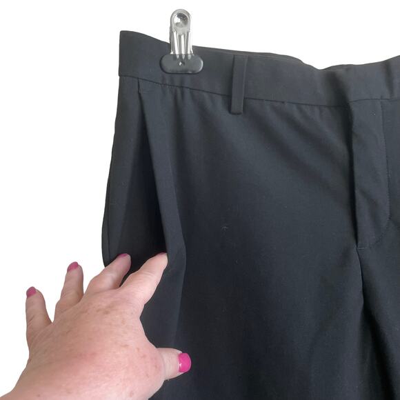 H&M Slim Fit Pants Women 32 Black Skinny Leg Basics Y2K Retro Comfort Academia - Picture 6 of 8